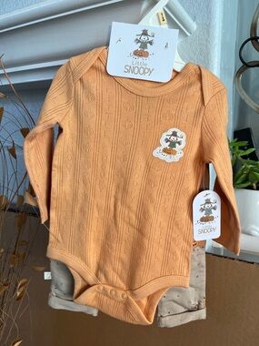 Little Snoopy Knit BabOne-Piece Bodysuit